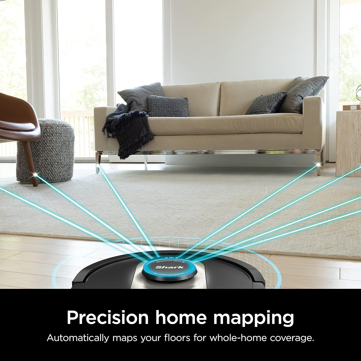 Shark AV2501AE AI Robot Vacuum with XL HEPA Self-Empty Base, Bagless, 60-Day Capacity, LIDAR Navigation, Perfect for Pet Hair, Compatible with Alexa, Wi-Fi Connected, Carpet & Hard Floor, Black B08QZVSC8D - Image 6