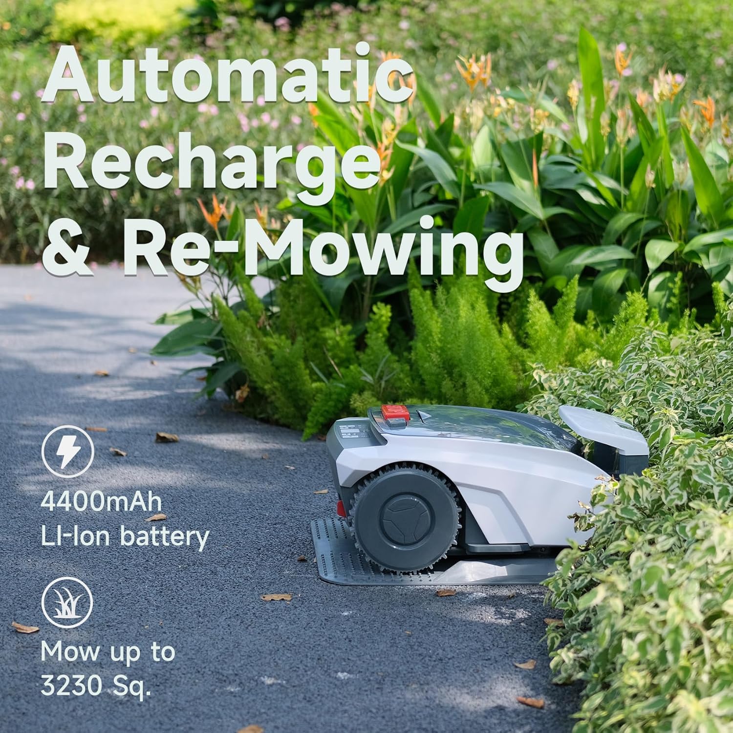 Automatic Robot Lawn Mower with GPS Navigation, Mows Up to 1/2 Acre /21,000 Sq.Ft,300% Higher Efficiency of Auto Path Planning,APP Control,GPS Anti-Theft, IPX5 B0CJV6Z52R - Image 4