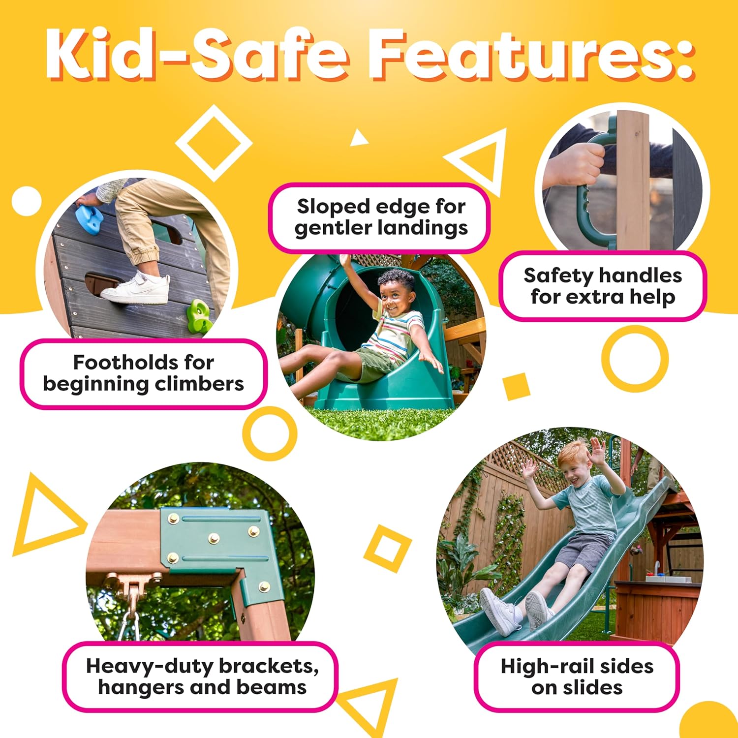 KidKraft Appleton Wooden Swing Set - Image 2