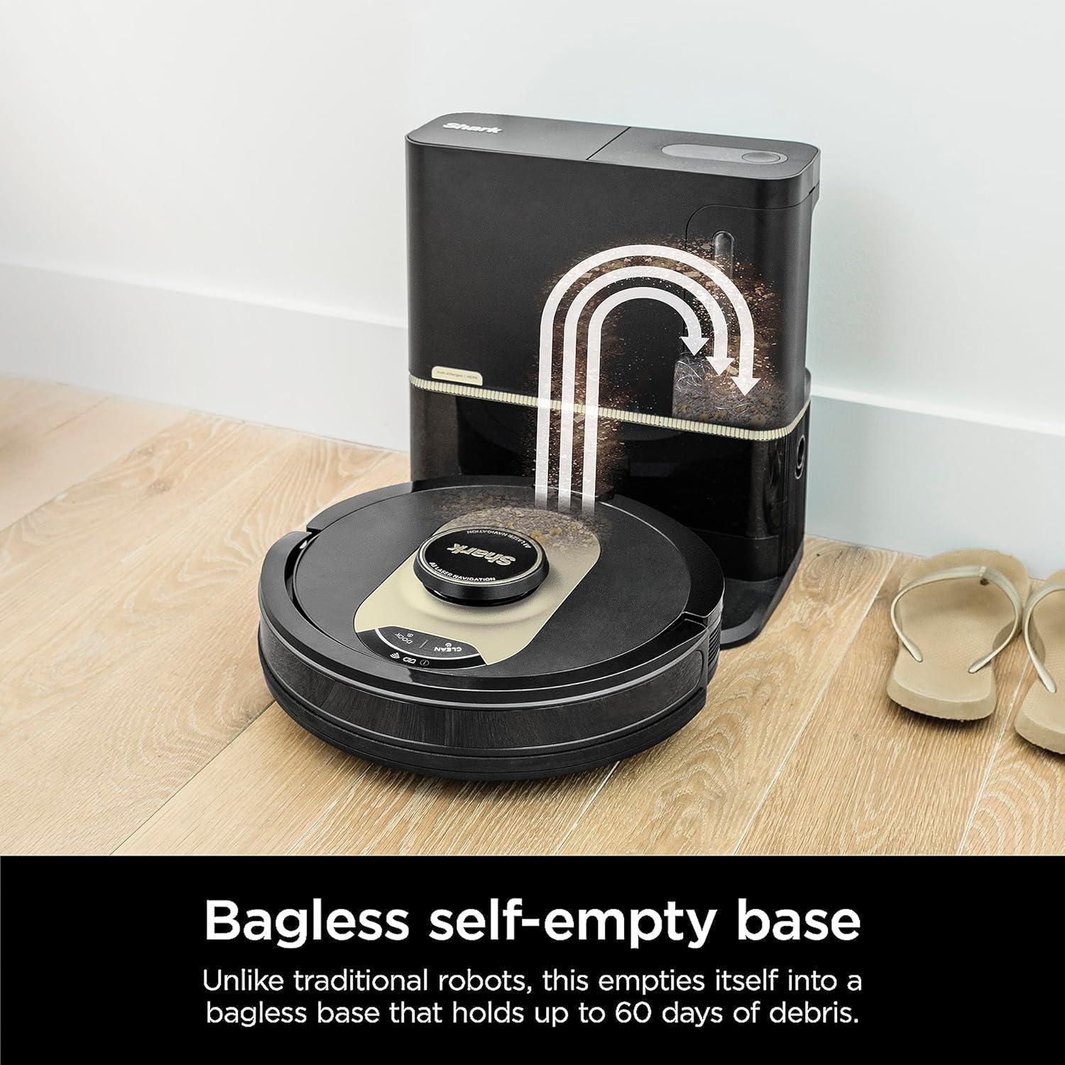 Shark AV2501AE AI Robot Vacuum with XL HEPA Self-Empty Base, Bagless, 60-Day Capacity, LIDAR Navigation, Perfect for Pet Hair, Compatible with Alexa, Wi-Fi Connected, Carpet & Hard Floor, Black B08QZVSC8D - Image 3