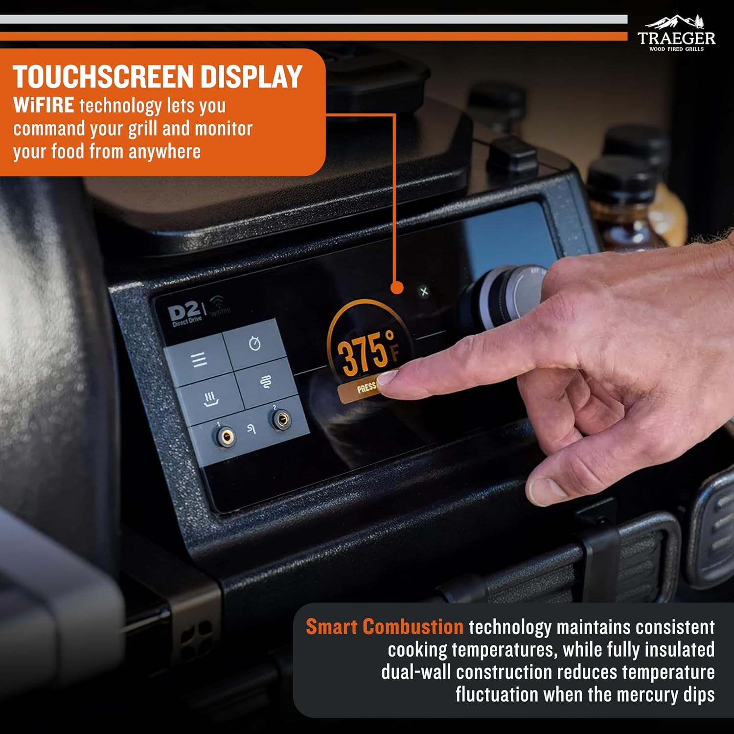 Traeger Ironwood XL Wood Pellet Smoker Grill, 924 Sq In Cooking Area, WiFIRE Smart Temperature Control, Up to 500 Degrees, Super Smoke Mode, 6 in 1 Outdoor BBQ Electric Smoker and Grill B0B9ZZ2BGW - Image 5