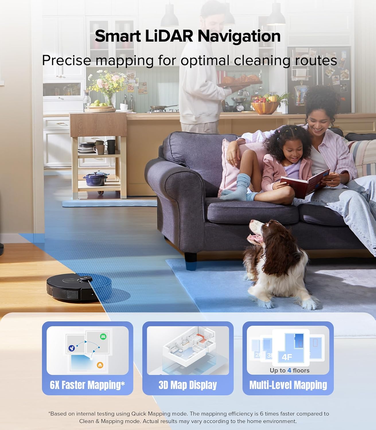 roborock Q5 Max+ Robot Vacuum with Self-Empty Dock, Upgraded from Q5+, 5500 Pa Suction, DuoRoller Brush, Hands-Free Cleaning for up to 7 Weeks, PreciSense LiDAR Navigation, App & Voice Control B0CWQP4Y4R - Image 4