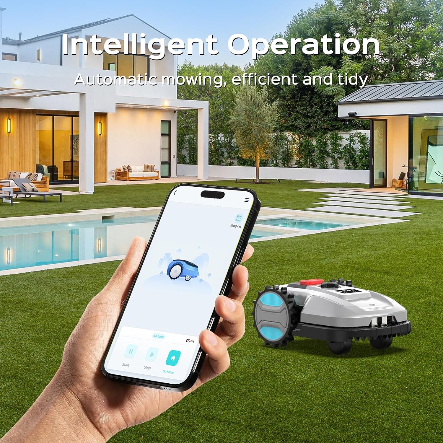 App-Controlled Robotic Mower – Auto-Charging, Adjustable Height, for Lawns up to 4300 sq.ft B0F5GDXYB5 - Image 2