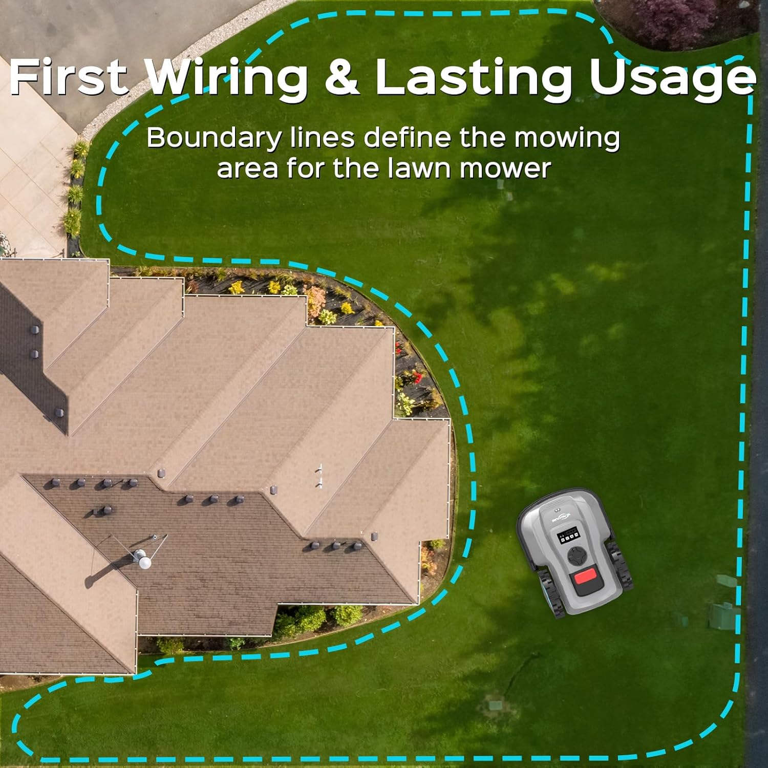 App-Controlled Robotic Mower – Auto-Charging, Adjustable Height, for Lawns up to 4300 sq.ft B0F5GDXYB5 - Image 4