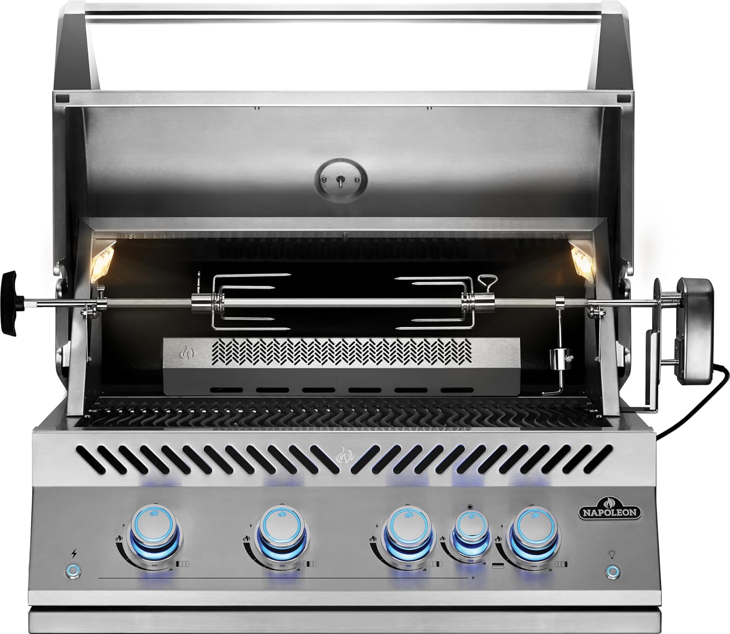 Napoleon Built-In 700 Series 32-inch Natural Gas Grill Head with Infrared Rear Burner - BIG32RBNSS-1-4 Main Burners, Infrared Rear Burner, Stainless Steel, Included Rotisserie Kit B0D3WTVPL5 - Image 2