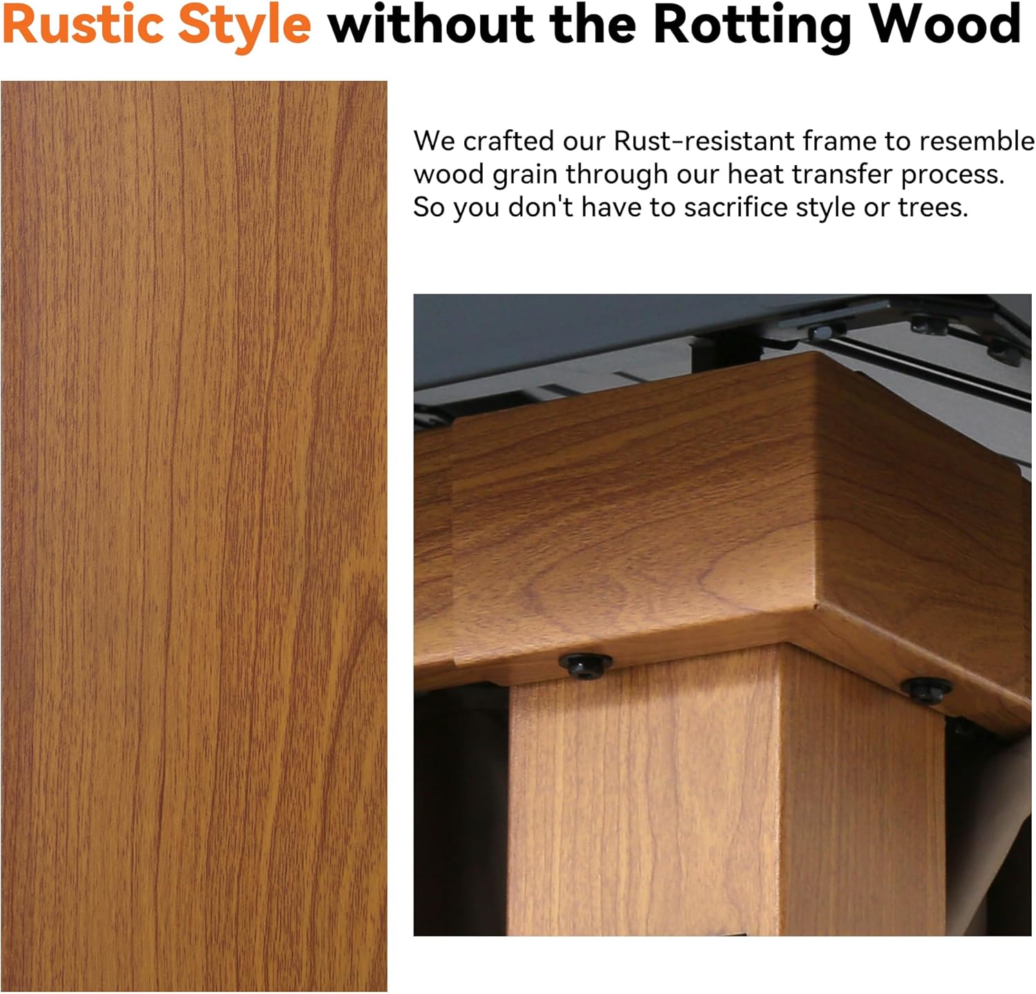 Modern Shade The Horizon Permanent Hardtop Gazebo 12' x 14' w/ 4 LED Lights, Outdoor Gazebo w/Galvanized Steel Double Roof, Patio Pavilion w/Decor Hooks, Mosquito Nettings, Wood-Looking B0DQCYV9L7 - Image 6