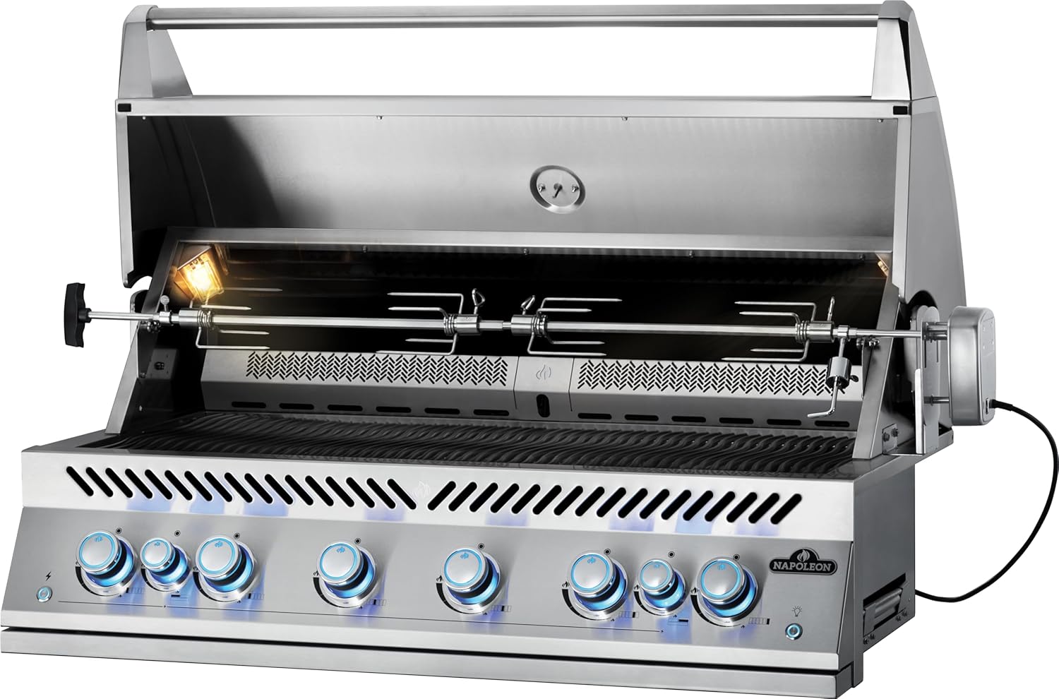 Napoleon Built-In 700 Series 44-inch Natural Gas Grill Head with Infrared Rear Burner - BIG44RBNSS-1-6 Main Burners, Infrared Rear Burner, Stainless Steel, Included Rotisserie Kit B0D3WPXYKH - Image 4