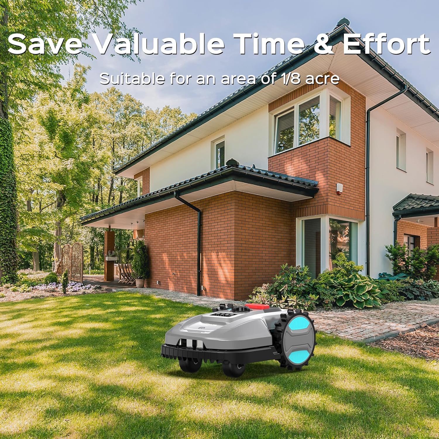 App-Controlled Robotic Mower – Auto-Charging, Adjustable Height, for Lawns up to 4300 sq.ft B0F5GDXYB5 - Image 8