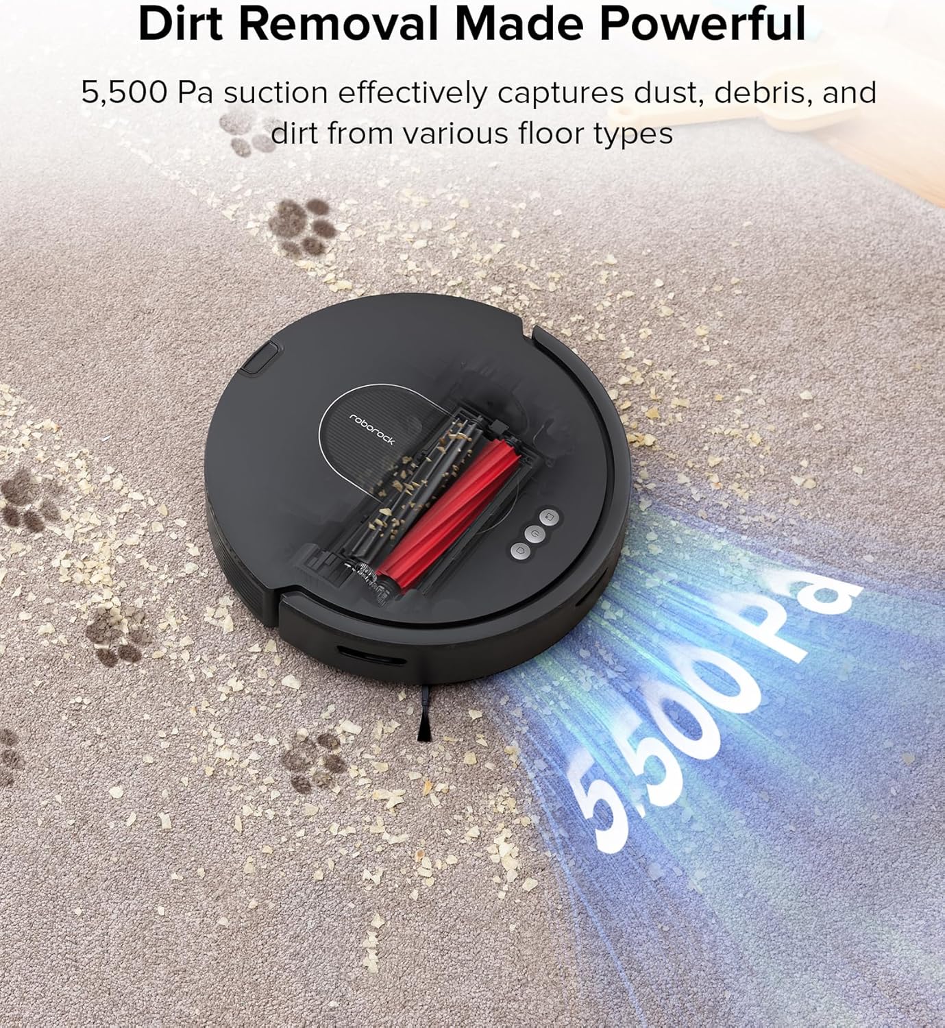 roborock Q5 Max+ Robot Vacuum with Self-Empty Dock, Upgraded from Q5+, 5500 Pa Suction, DuoRoller Brush, Hands-Free Cleaning for up to 7 Weeks, PreciSense LiDAR Navigation, App & Voice Control B0CWQP4Y4R - Image 6