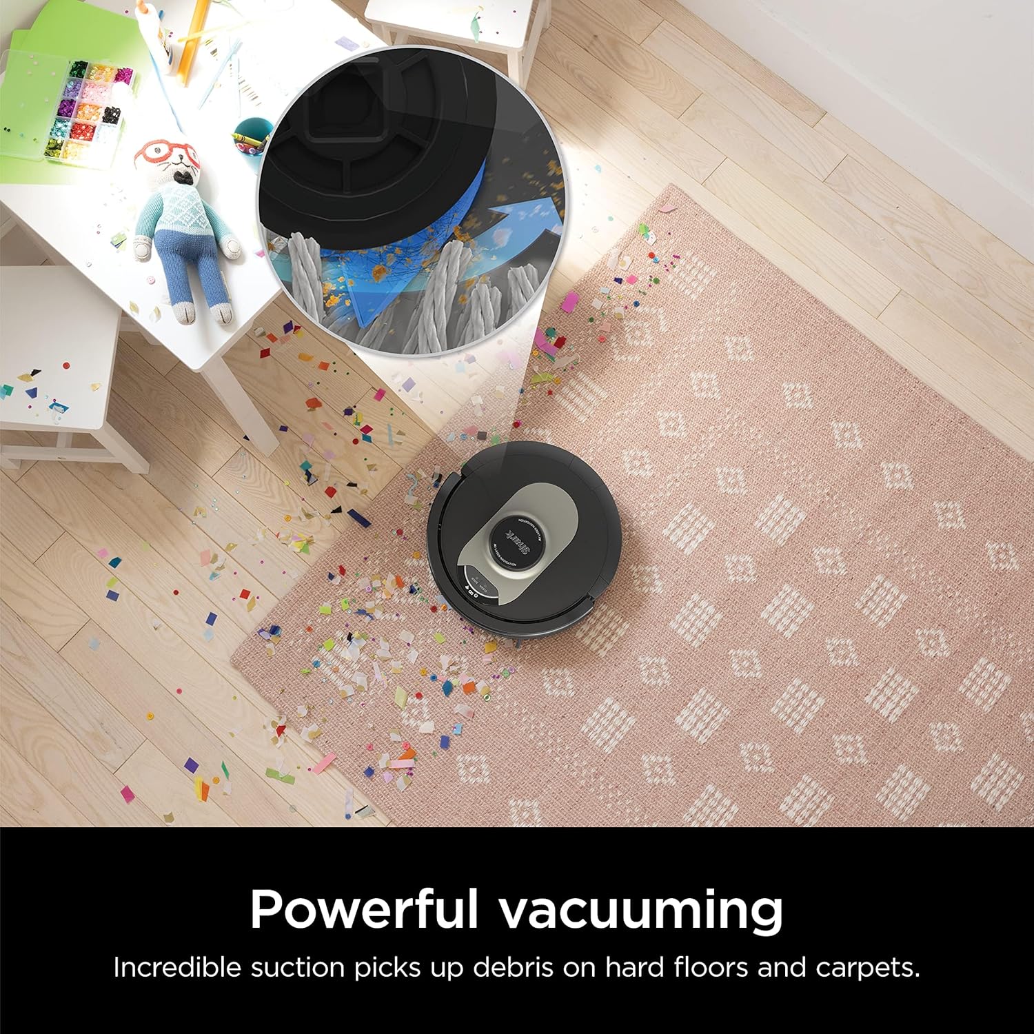 Shark AV2501AE AI Robot Vacuum with XL HEPA Self-Empty Base, Bagless, 60-Day Capacity, LIDAR Navigation, Perfect for Pet Hair, Compatible with Alexa, Wi-Fi Connected, Carpet & Hard Floor, Black B08QZVSC8D - Image 2