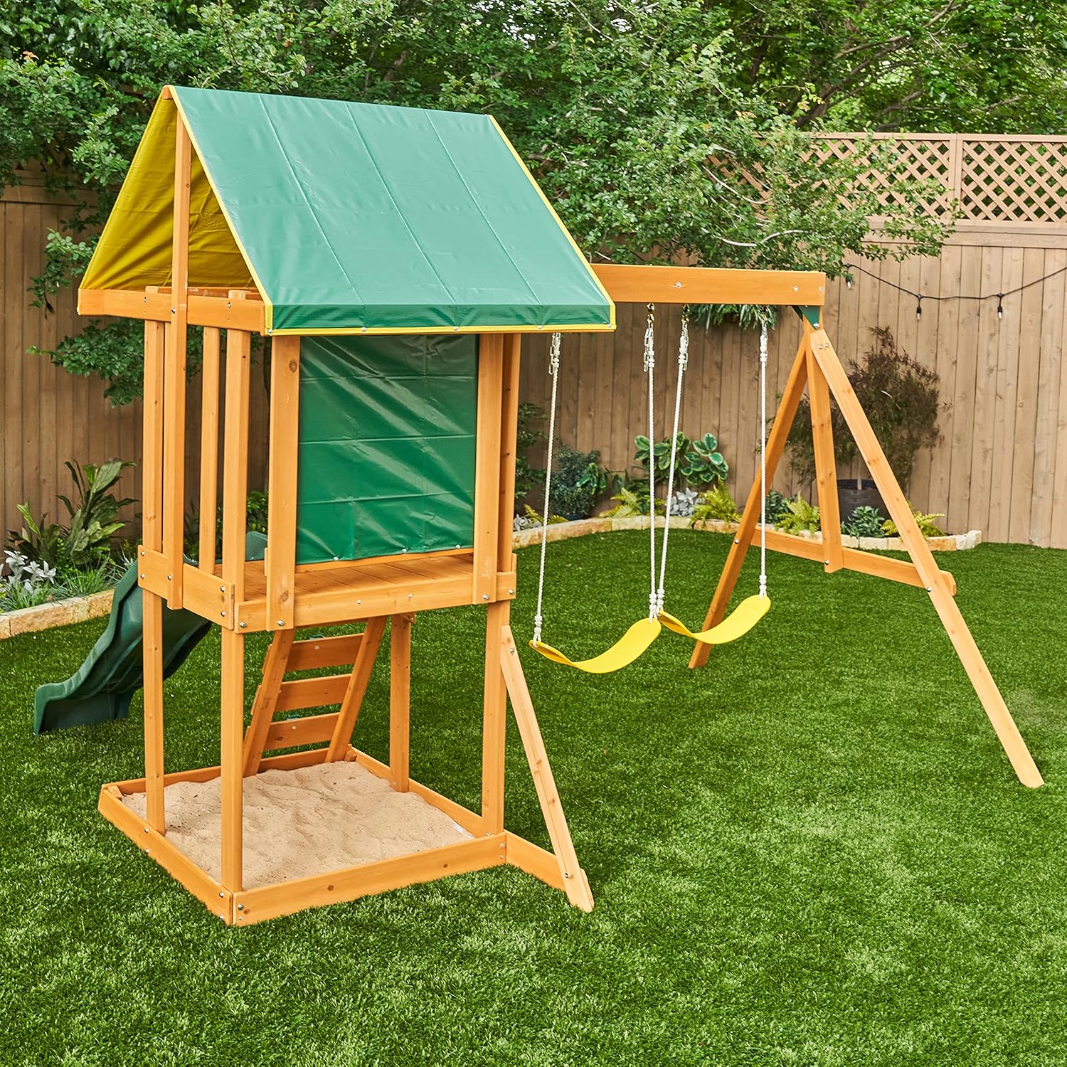 KidKraft Appleton Wooden Swing Set - Image 3