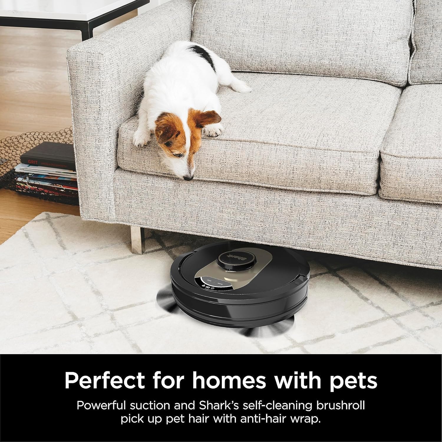 Shark AV2501AE AI Robot Vacuum with XL HEPA Self-Empty Base, Bagless, 60-Day Capacity, LIDAR Navigation, Perfect for Pet Hair, Compatible with Alexa, Wi-Fi Connected, Carpet & Hard Floor, Black B08QZVSC8D - Image 5
